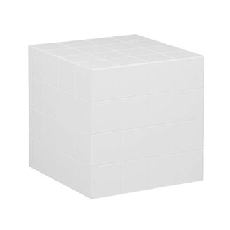 Sweeek Mesa de centro o auxiliar c&uacute;bica efecto azulejos de cemento, 40cm