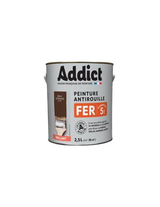 Addict Peinture Fer 2.5 Litres Brun Noyer - Addict