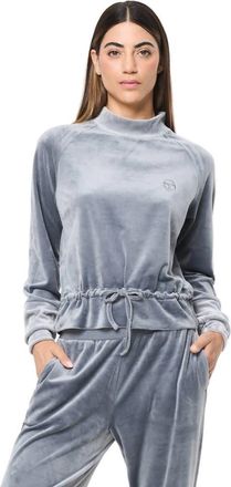 Sergio Tacchini Lina Velour Top in Quiet Shade at Nordstrom, Size Xx-Large