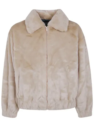 Dr&ocirc;le de Monsieur Faux Fur Jacket La Fausse Fourrure Slogan
