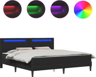 vidaXL Estructura De Cama Negro 180 X 200 Cm Cuero Sint&eacute;tico Vidaxl