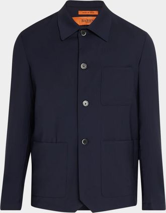 Barena Men & apos;s Tropical Wool Overshirt