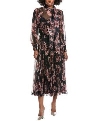 Mikael Aghal Print Midi Dress