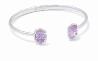 Kendra Scott Womens Daphne Frame Cuff Bracelet In Silver Purple Amethyst