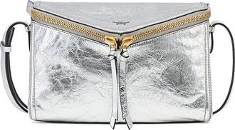 MCM Diamant 3D Shoulder Bag in Metallic Calf Leather in Silver at Nordstrom
