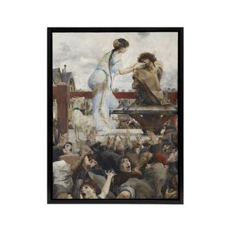 Artery8 Luc Olivier Merson A Tear For a Drop of Water Framed Canvas Art Print | Size: W24 x H32