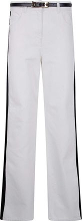 Elisabetta Franchi Jeans With Contrast Band