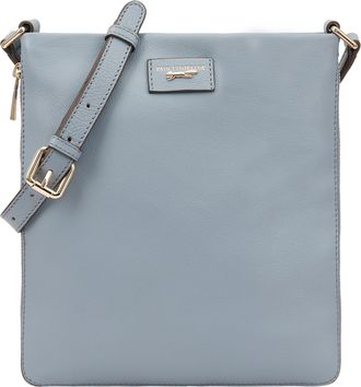 Paul Costelloe Womens Laterale Blue Leather Cross Body Bag - One Size