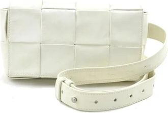Bottega Veneta Pre-owned Leather crossbody-bags - Dames - Vintage Schoudertas - Wit - ONE Size - Leer - Vintage