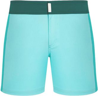 Vilebrequin logo-patch swim shorts - men - Recycled Polyamide/Elastane - XXXL - Blue