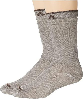 Wigwam Merino Comfort Hiker 2-Pack Crew Cut Socks Shoes Taupe : LG (US Mens Shoe 9-12 - Womens Shoe 10-13), Acrylic/Merino/Nylon