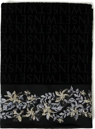 Twin-Set Telo da mare a fiori - Nero