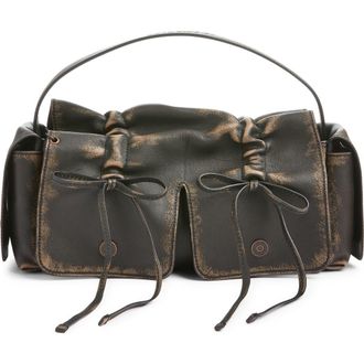 Acne Studios Multipocket Washed Leather Bag in Dark Brown/Beige at Nordstrom