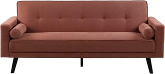 Kenay Home Sof&aacute; cama tapizado terracota 205 x 85,5 cm