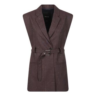 Pinko Pinko, Jassen, Dames, Bruin, XS, Nuraqus Vest