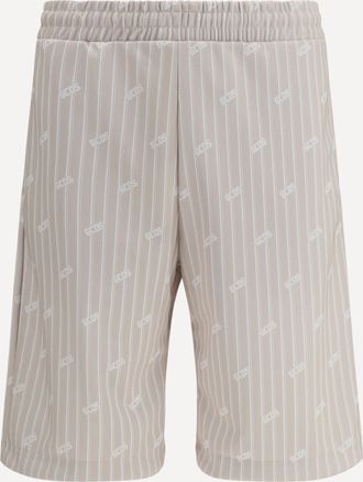 GCDS All-over logo pinstripe Shorts Male XL
