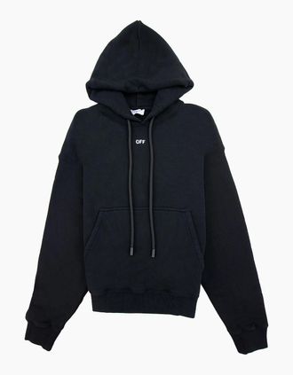 Off-white Mens Off White Dbl Moon Arrow Skate Hoodie Black/white - Black/Multi - Size: 34