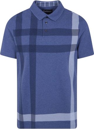 Barbour Blaine Tartan Polo Shirt met korte mouwen - Heren - Polos - Blauw - L - Katoen - Tops