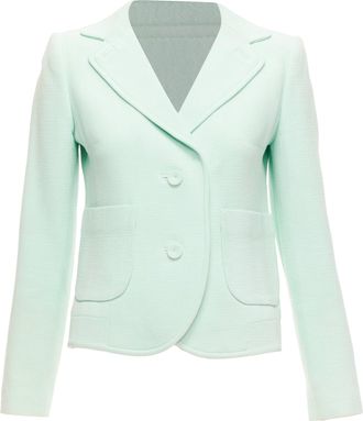 Carven Viscose Virgin Wool Shoulder Darts Blazer