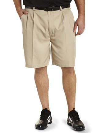 Reebok Golf Performance Pleated Shorts in Khaki at Nordstrom, Size 42