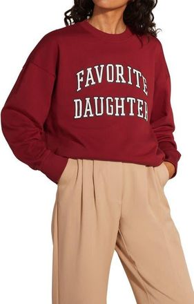 Favorite Daughter Collegiate Cotton Blend Sweatshirt in Collegiate Red at Nordstrom, Size X-Large