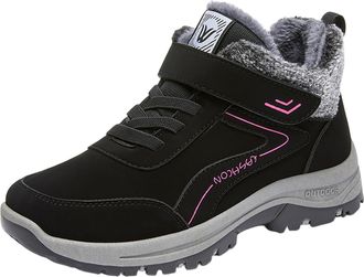 Generic Snow Boots Women Fur Lined Warm Winter Boots Waterproof Hiking Booties Anti-Slip Ankle Boot Wide Fit Adjustable Strap Orthopedic Barefoot Yard Shoes