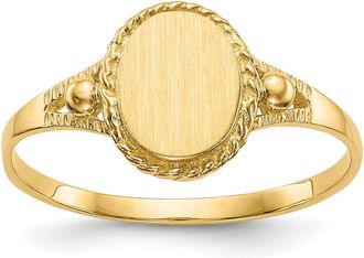 Diamond2Deal 14k Yellow Gold Fancy Signet Ring
