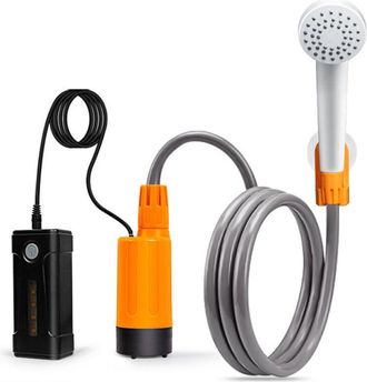 Gabrielle Ducha Port&aacute;til Para Acampar, Bomba De Ducha Para Acampar, Bomba De Ducha Port&aacute;til, Bomba De Agua Para Cubo Con Cabezal De Ducha Estable Y Suave, Para 