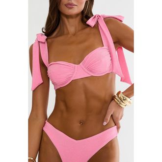 Beach Riot Drea Underwire Bikini Top in Shoreline Pink Shine at Nordstrom, Size X-Large
