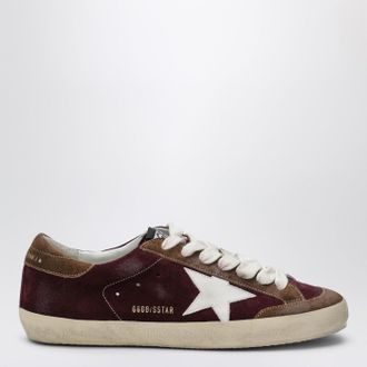 Golden Goose Bordeaux/white/brown Super Star Sneakers