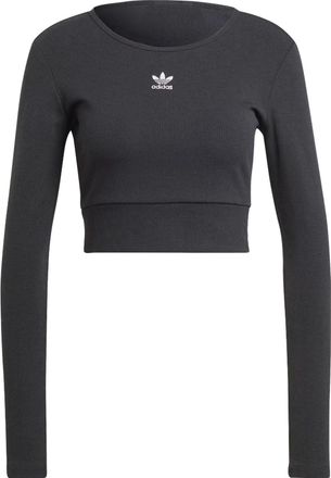 adidas (WMNS) adidas Essentials Rib Long Sleeve Tee Black II8055