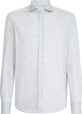 Brunello Cucinelli Spread collar shirt in Pearl at Nordstrom, Size Xxx-Large Eu