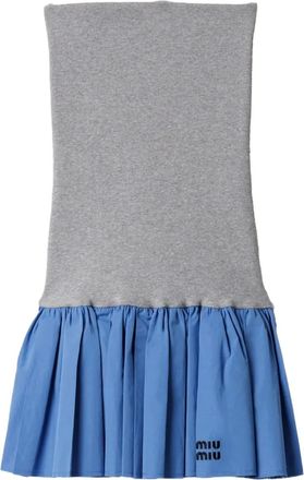 Miu Miu Minigonna con inserti - Blu