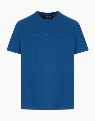 Canada Goose Mens VANTAGE T SHIRT EMBROIDERY LOGO - Navy - Size: 42