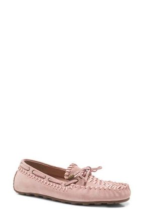 Free People Misty Driving Loafer in Pearl Blush Suede at Nordstrom, Size 7.5