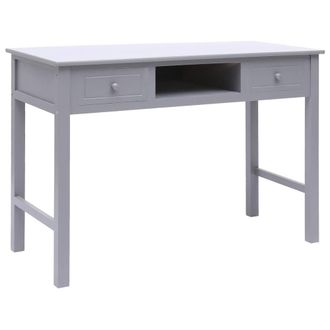Berkfield Home Writing Desk Grey 110x45x76 cm Wood | Size: 110 x 45 x 76 cm