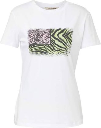 Roberto Cavalli Flag Animalier Print T-Shirt, Size X-Small