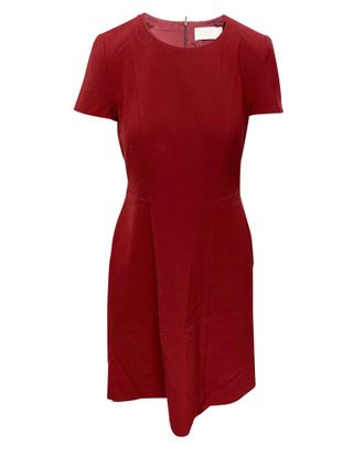BOSS Boss Sheath Dress in Burgundy Wool