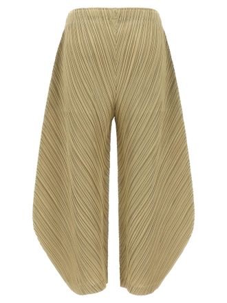 Pleats Please Issey Miyake Pleated Balloon Trousers - Beige