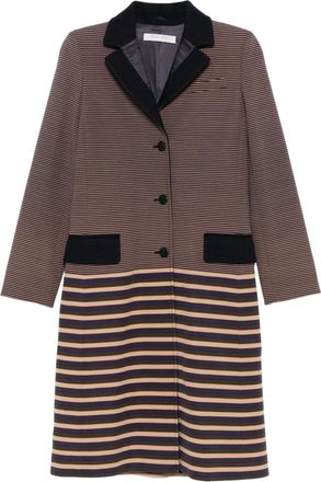 Miu Miu Cappotto a righe anni 2010 - Blu