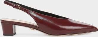 Veronica Beard 40mm Pamela Leather Slingback Pumps