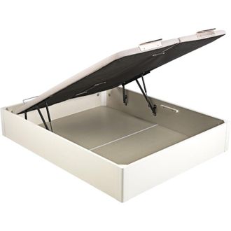 Pikolin Pikolin - Canapé abatible design color blanco de madera con tapa doble y cubeta única de alta resistencia 200x200