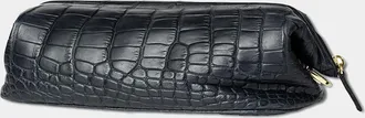 Abas Mens Alligator Travel Toiletry Bag