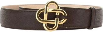 Casablanca Monogram CC Riem - Heren - Riemen - Bruin - 100 CM - Leer - Accessoires