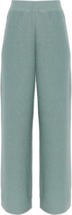Fabiana Filippi Broek met glinsterende pailletten - Dames - Wijde Broeken - Groen - S - Pailletten - Broeken