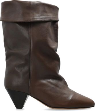 Isabel Marant Schoenen, Dames, Bruin, 39 EU, Leer, Dalby Leren Enkellaarsjes