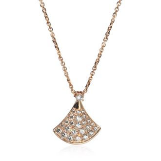 Bulgari Pre-Owned BVLGARI Rose Gold Diamond Divas Dream Necklace