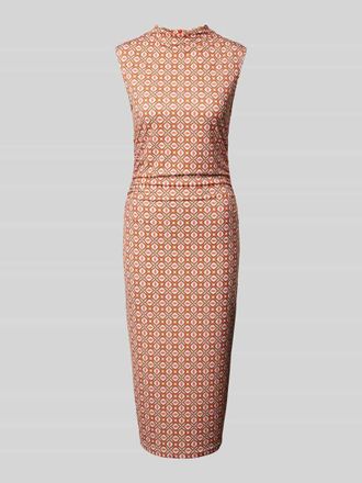 Christian Berg Etuikleid mit Stehkragen in Orange, Gr&ouml;&szlig;e 48