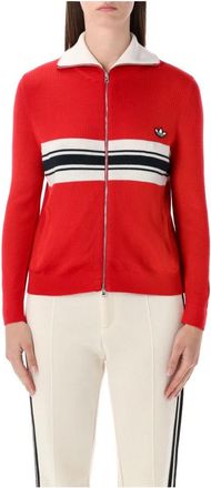 adidas Gebreid Trainingsjack - Dames - Sportshirts - Rood - XS - Fitness