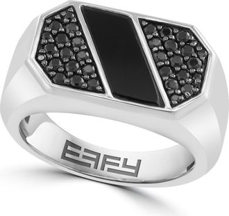 Effy Sterling Silver Black Spinel & Onyx Ring at Nordstrom Rack, Size 10